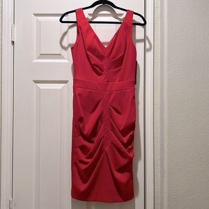 Nicole Miller mid-length, hot-pink to red in color, women’s dress size 6